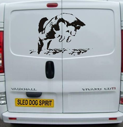 Jumping Puppy Van Decal 